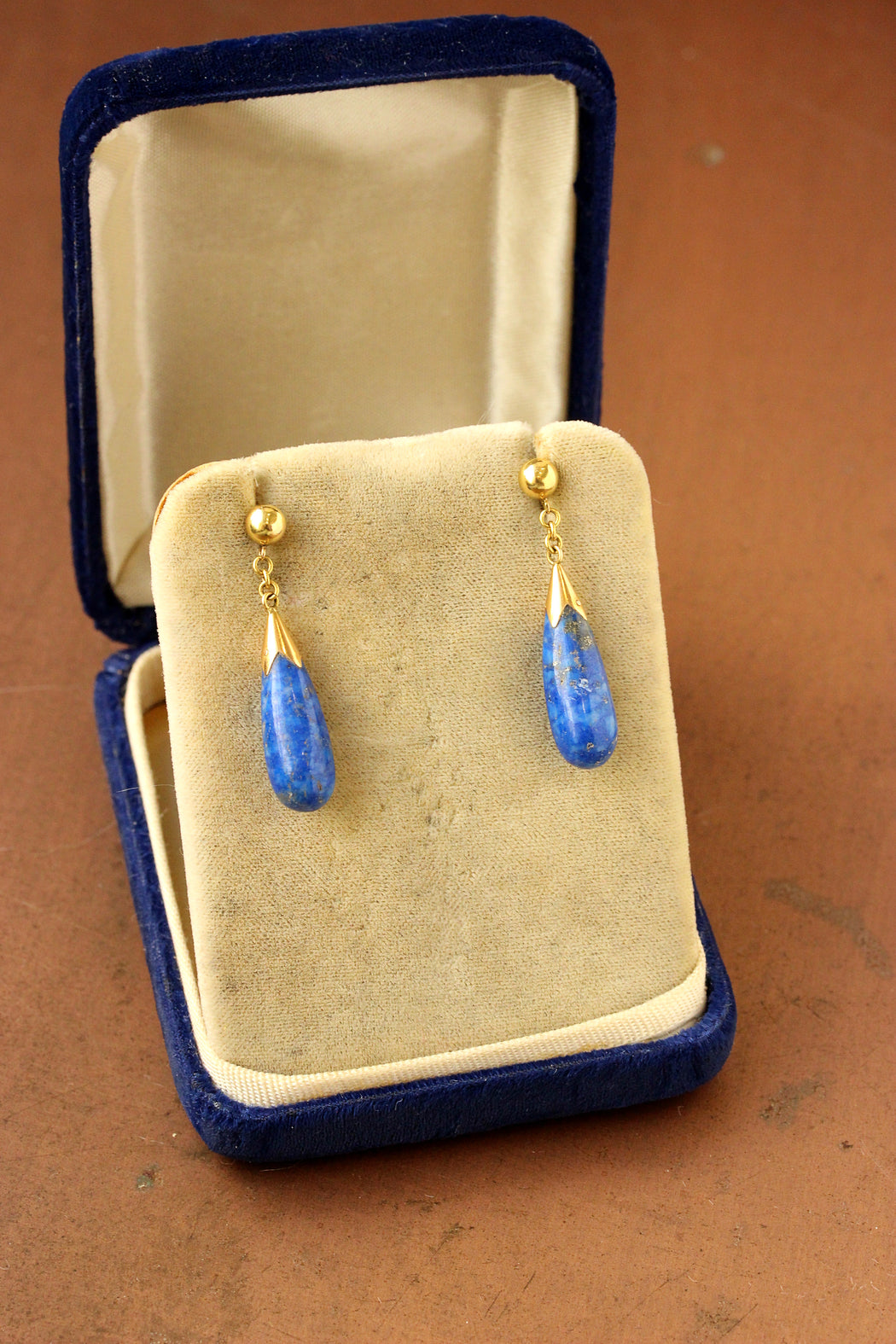 14K Yellow Gold Lapis Lazuli Pearl Cluster Drop Earrings, Gemstone Drop  Earring, Lapis Lazuli Earring, Pearl & Lapis Lazuli Earring